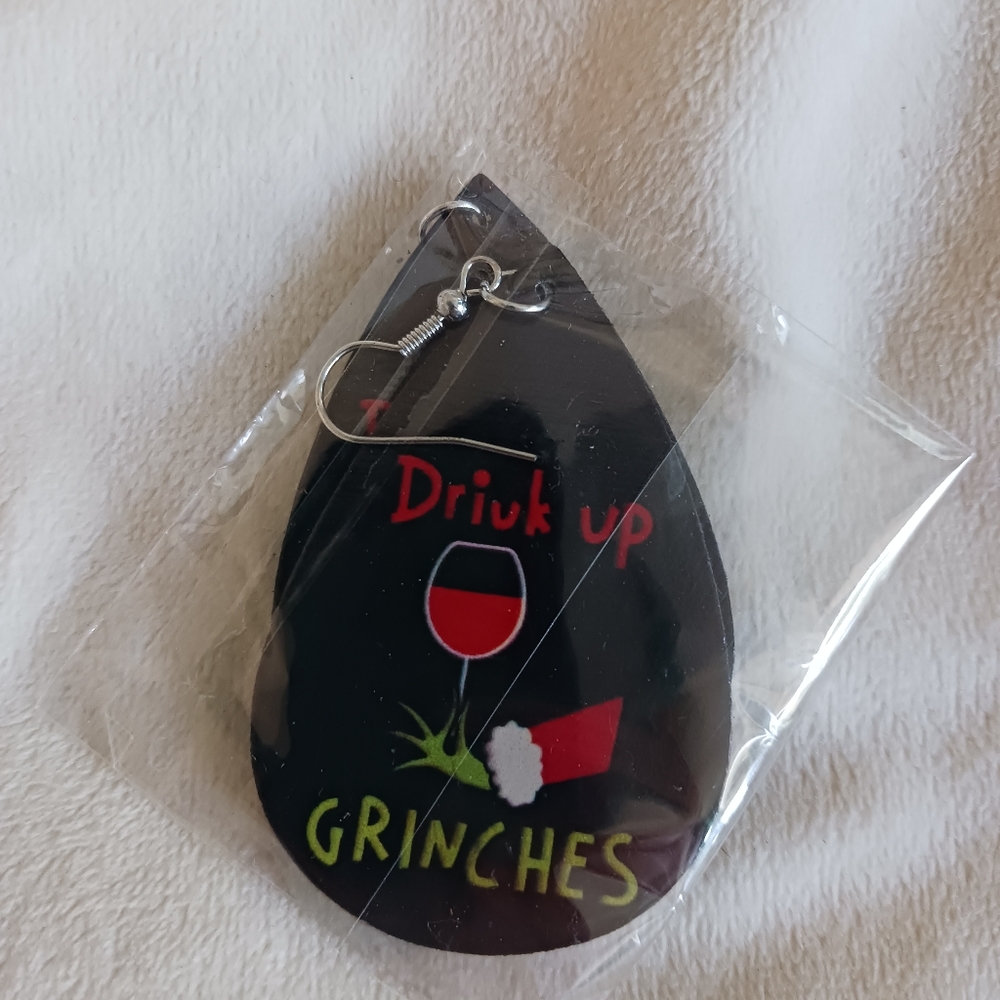 Grinch Christmas Earrings | New
